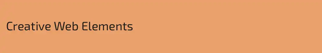 Creative Web Elements